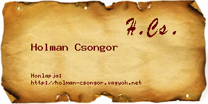 Holman Csongor névjegykártya