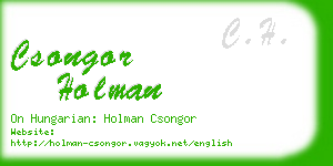 csongor holman business card